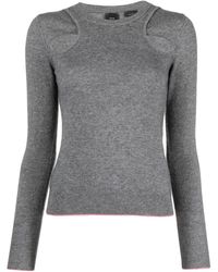 Pinko - Cut-out Wool-cashmere Jumper - Lyst