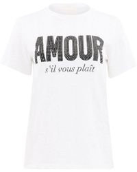 Cinq À Sept - Amour Rhinestone-embellished Cotton T-shirt - Lyst