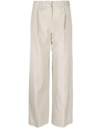 Low Classic - High-waisted Pleated Trousers - Lyst