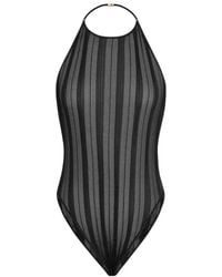 Saint Laurent - Off-Shoulder Bodysuit - Lyst