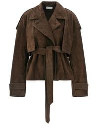 ARMARIUM - Flaminia Lapel Suede Jacket - Lyst