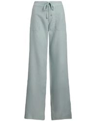 Ralph Lauren - Drawstring-Waist Linen Trousers - Lyst