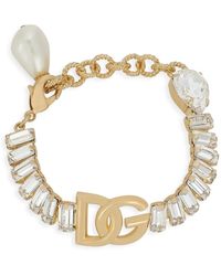 Dolce & Gabbana - Dgロゴ ラインストーン ブレスレット - Lyst