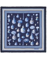 Ferragamo - Geometrical Renaissance Print-Cashmere Shawl - Lyst