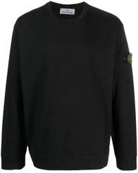 Stone Island - Logo-patch Cotton Sweatshirt - Lyst