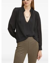 Guess - V-Neck Blouse - Lyst