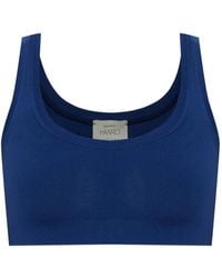 Hanro - Cropped Top Met Geborduurde Schelpen - Lyst