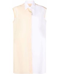 Marni - Two-tone Sleeveless Shirt - Lyst