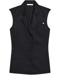 Helmut Lang - Satin-Jacquard Vest Top - Lyst