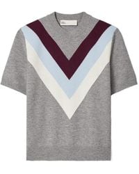 Tory Burch - Chevron Wool Top - Lyst