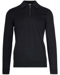 Paolo Pecora - Polo En Laine Vierge À Fermeture Zippée - Lyst