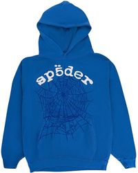Sp5der - OG Web V2 "Blue" Hoodie - Lyst