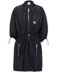 Miu Miu - Technical Silk Mini-dress - Lyst
