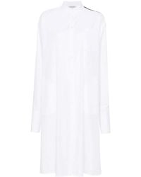Peter Do - Band-Collar Midi Shirt Dress - Lyst