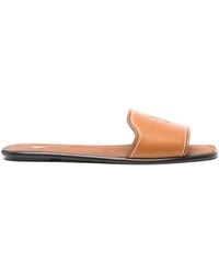Polo Ralph Lauren - Logo-Debossed Leather Sandals - Lyst
