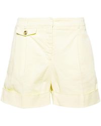 BOSS - Pleated twill shorts - Lyst