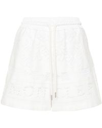 Moncler - Shorts Met Geperforeerd Logo - Lyst