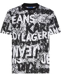 KARL LAGERFELD - All-Over Logo-Print T-Shirt - Lyst