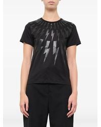 Neil Barrett - T-Shirt En Maille Fair Isle À Imprimé Thunderbolt - Lyst