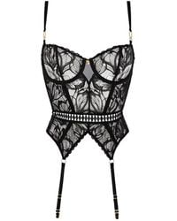 Aubade - After Hours Lace-Embroidered Corset - Lyst