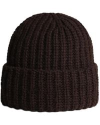 Scaglione - Ribbed-Knit Beanie Hat - Lyst