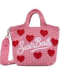 MC2 Saint Barth - Crochet Heart-Patch Tote Bag - Lyst