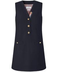 Thom Browne - Hopsack Wool Mini Dress - Lyst