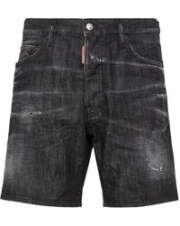 DSquared² - Distressed-Effect Denim Shorts - Lyst