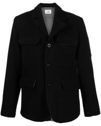 C.P. Company - Lens-detail Wool Shirt Jacket - Lyst