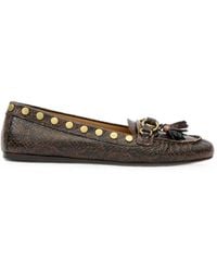 Isabel Marant - Faxel Studded Smooth Leather Loafers - Lyst