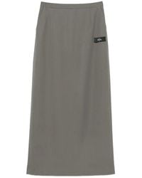 Maison Mihara Yasuhiro - Logo-Patch Maxi Skirt - Lyst
