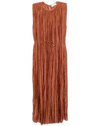 Roberto Collina - Geplooide Maxi-Jurk - Lyst