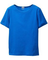 Versace - Embroidered Ribbed Cotton-Jersey T-Shirt - Lyst
