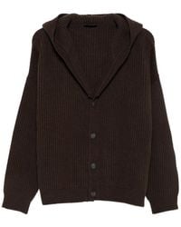 Dondup - Ribbed-Knit Hooded Cardigan - Lyst