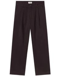 Agolde - Slater Pleated Cotton Trousers - Lyst