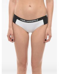 KARL LAGERFELD - Logo-Waistband Bikini Bottom - Lyst