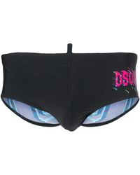 DSquared² - Icon-Print Swim Trunks - Lyst
