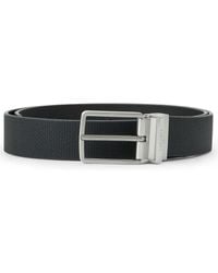 Lacoste - Logo-Engraved Leather Belt - Lyst