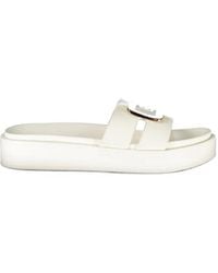 Laura Biagiotti - Logo-Plaque Sandals - Lyst