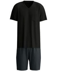 CALIDA - Relax Streamline 2 V-Neck Chest-Pocket Short-Sleeved Pajama Set - Lyst