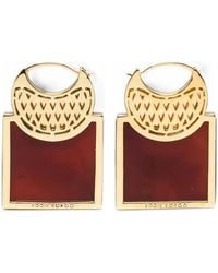 Eddie Borgo - Carnelian Square Medallion Earrings - Lyst