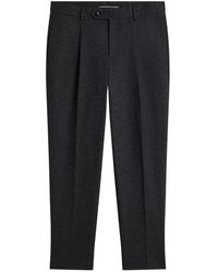 Tommy Hilfiger - Pleated Micro-Check Tapered-Leg Tailored Trousers - Lyst