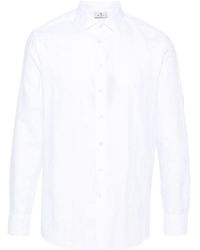 Etro - Striped-jacquard Cotton Shirt - Lyst