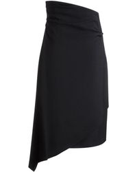 Bally - Wrap Asymmetric Midi Skirt - Lyst
