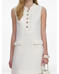 Self-Portrait - Lace-Trim Bouclé Mini Dress - Lyst