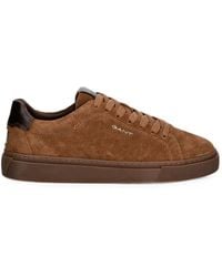 GANT - Suede Leather-Trim Sneakers - Lyst