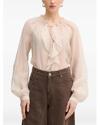 Guess - Ruffled Long-Sleeve Blouse - Lyst