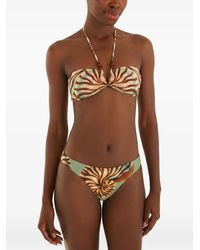 FARM Rio - Bead-Embellished Shell-Print Bikini Top - Lyst