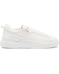 HUGO - Logo-Print Panelled Sneakers - Lyst