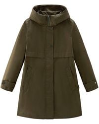 Woolrich - Cotton Hooded Parka Coat - Lyst